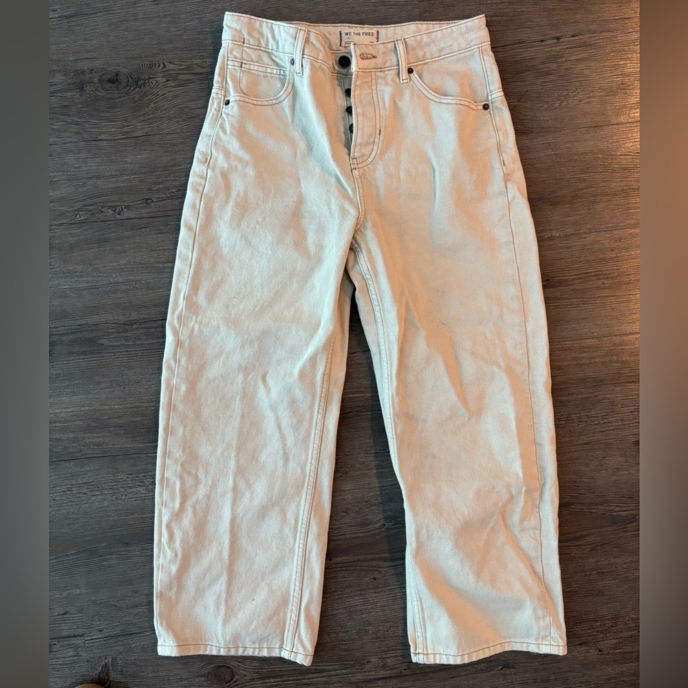 Free People Cream Jeans